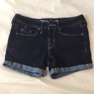 navy jean shorts
